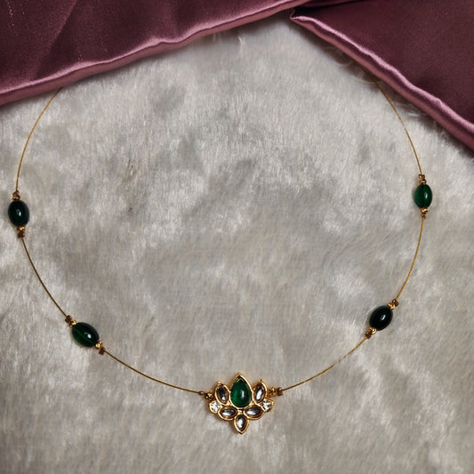 Green lotus Invisible necklace