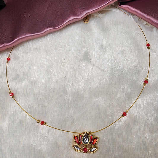 Lotus pendant invisible necklace