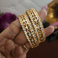 Unique ruby White Bangle
