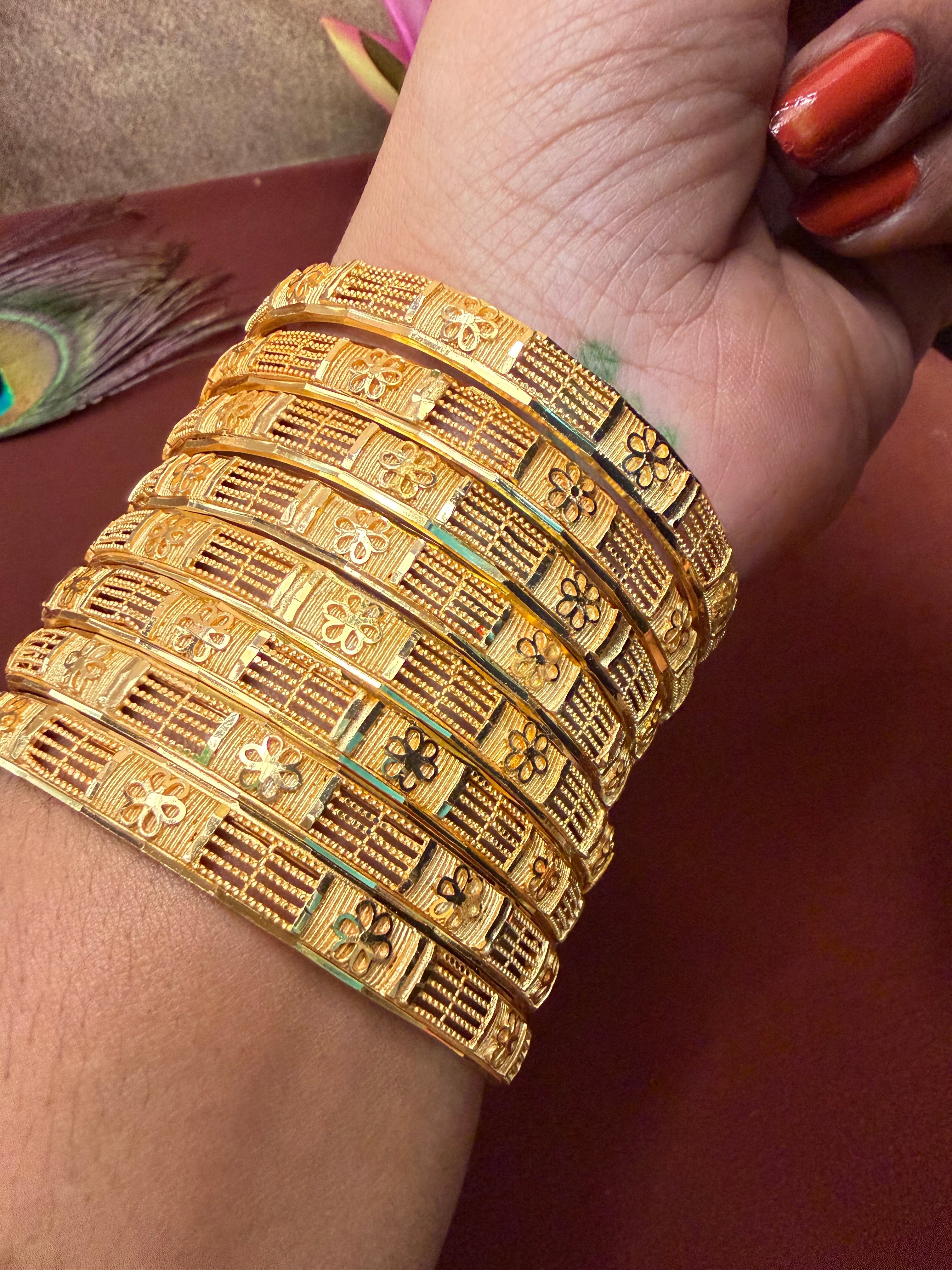 Gold look forming Bangles 001