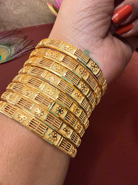 Gold look forming Bangles 001