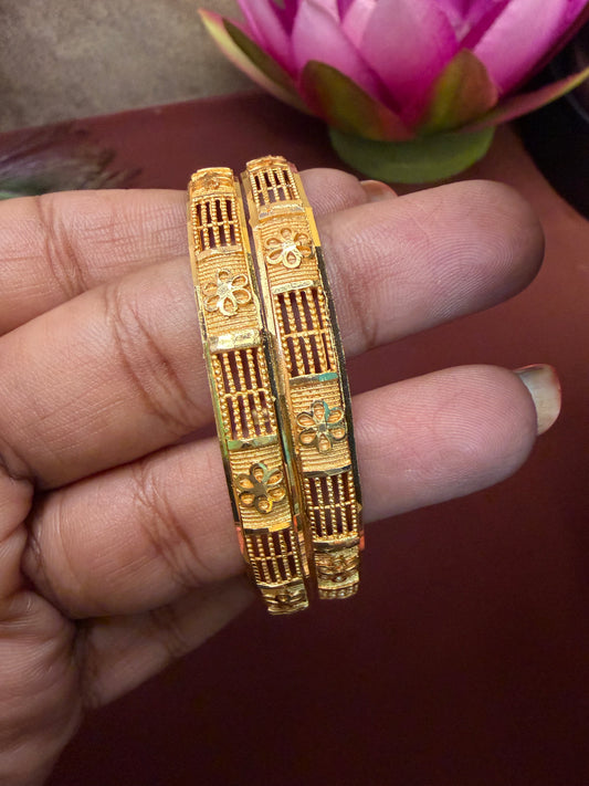 Gold look forming Bangles 001