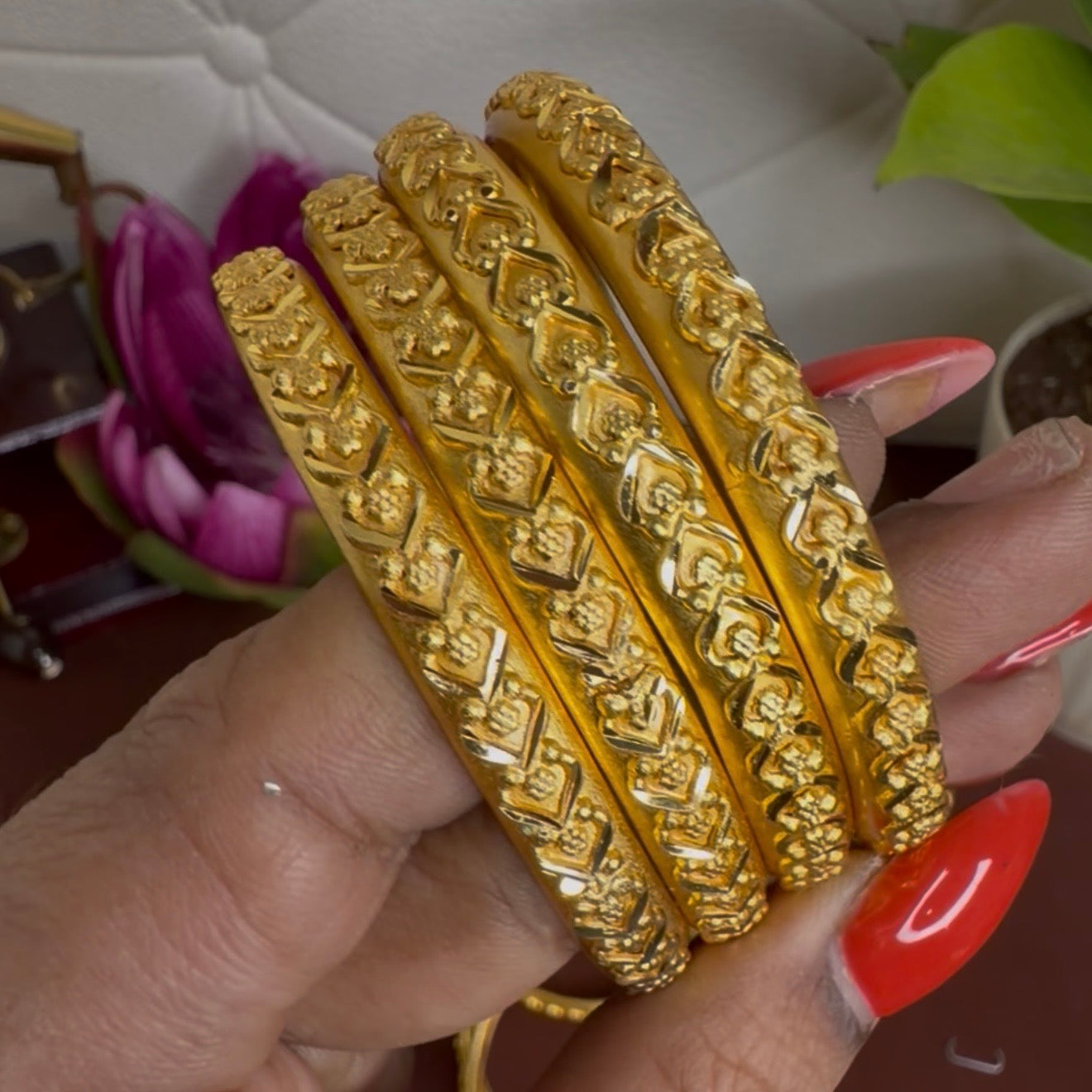 Gold look Forming Bangles