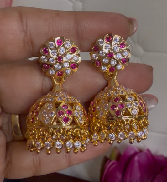 Signature size Ruby white stone jimikki