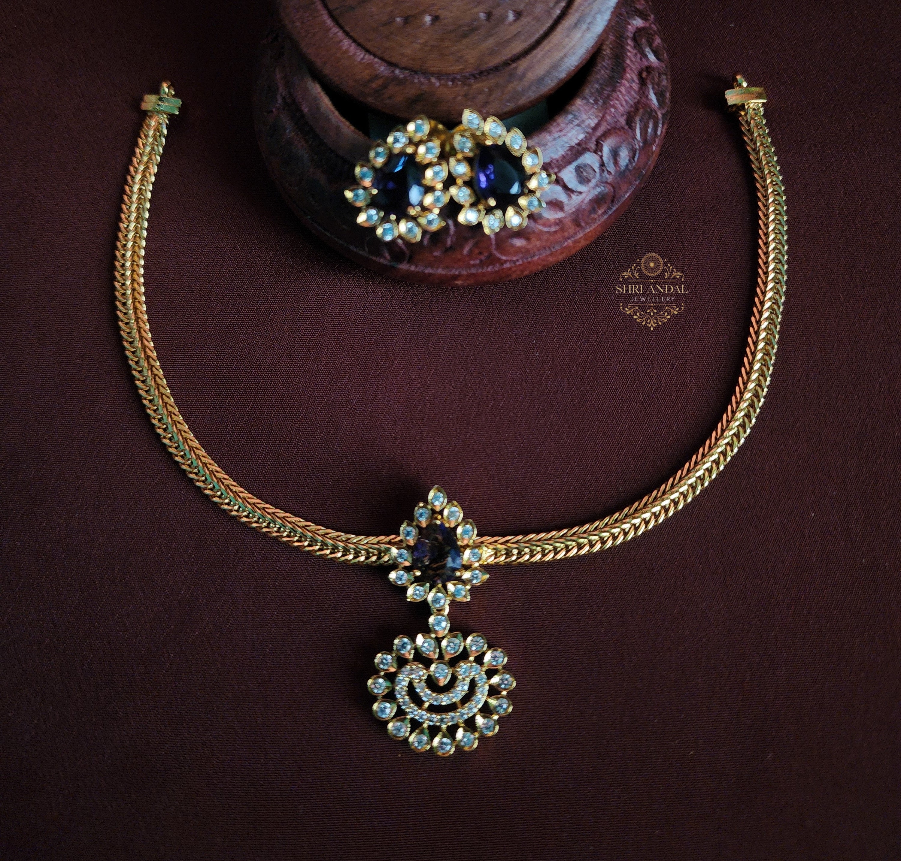 Purple stone necklace