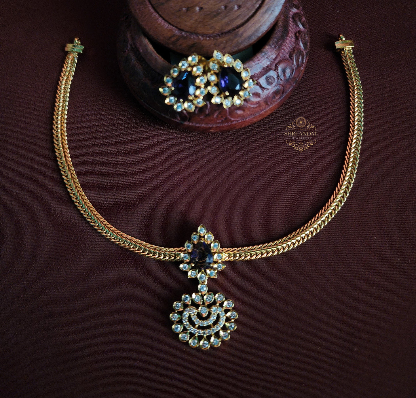 Purple stone necklace