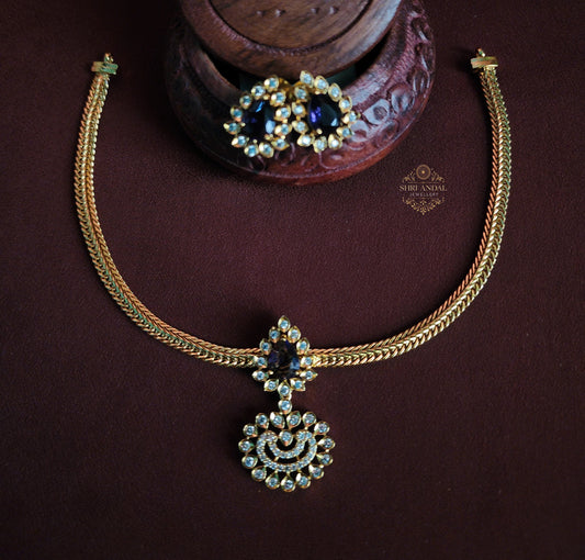 Purple stone necklace