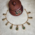Green stone drops Necklace