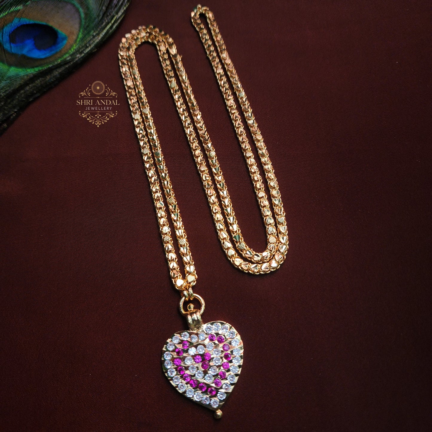 Heart Impon dollar chain 30-inch