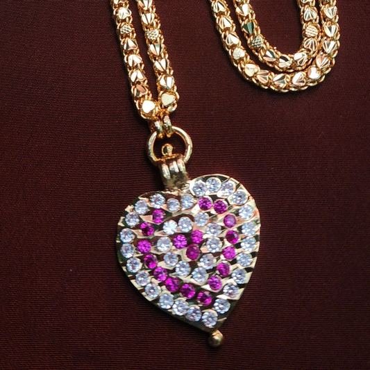 Heart Impon dollar chain 30-inch