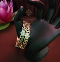 Green stone Impon Bangles