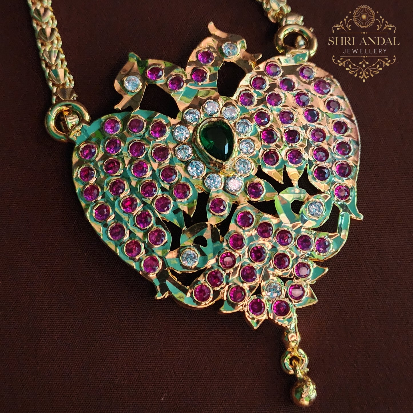 2 side peacock impon Dollar Chain 24-inch