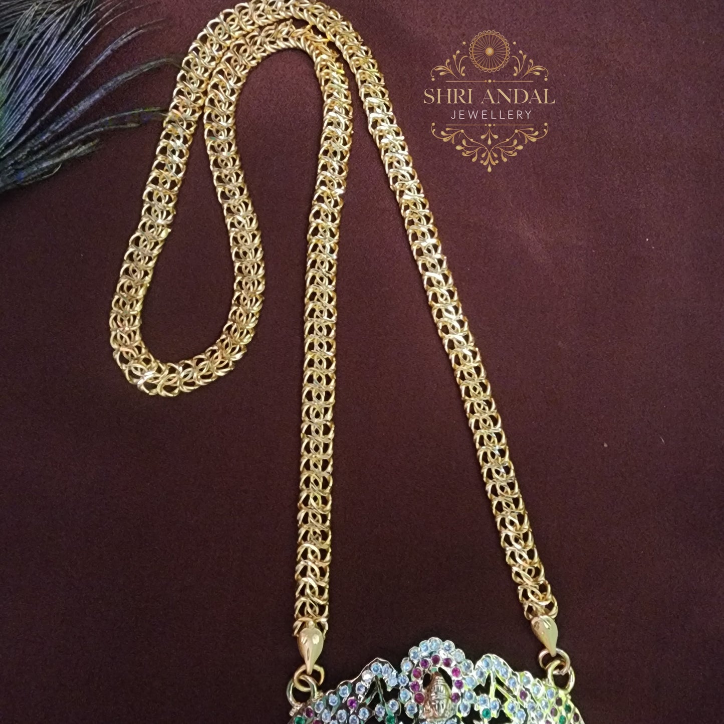 Big Gajalakshmi impon Dollar Chain
