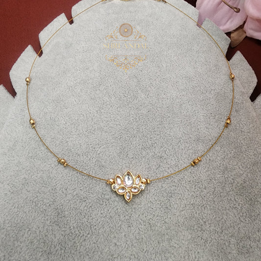 White lotus Invisible Neck chain