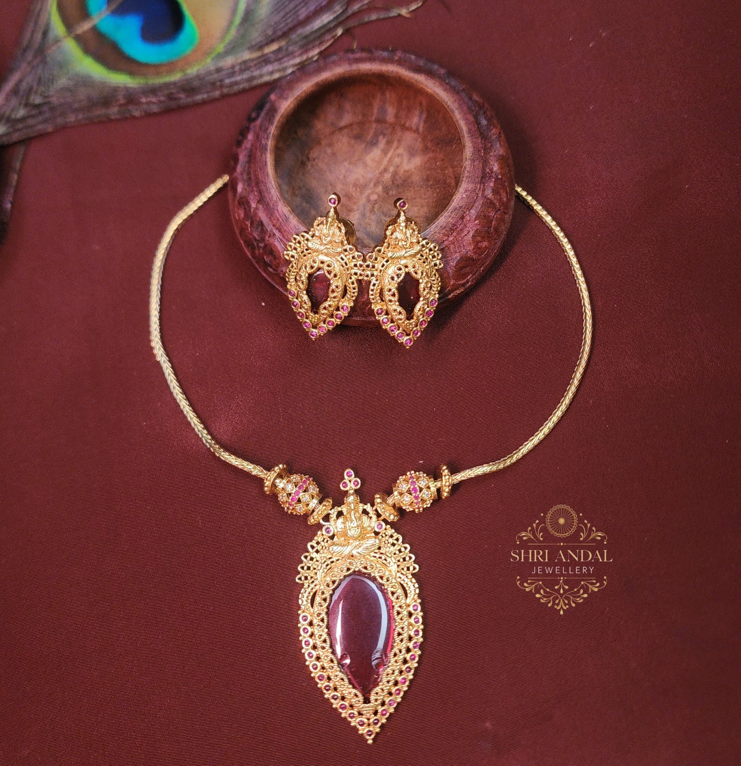 Ruby lakshmi Necklace