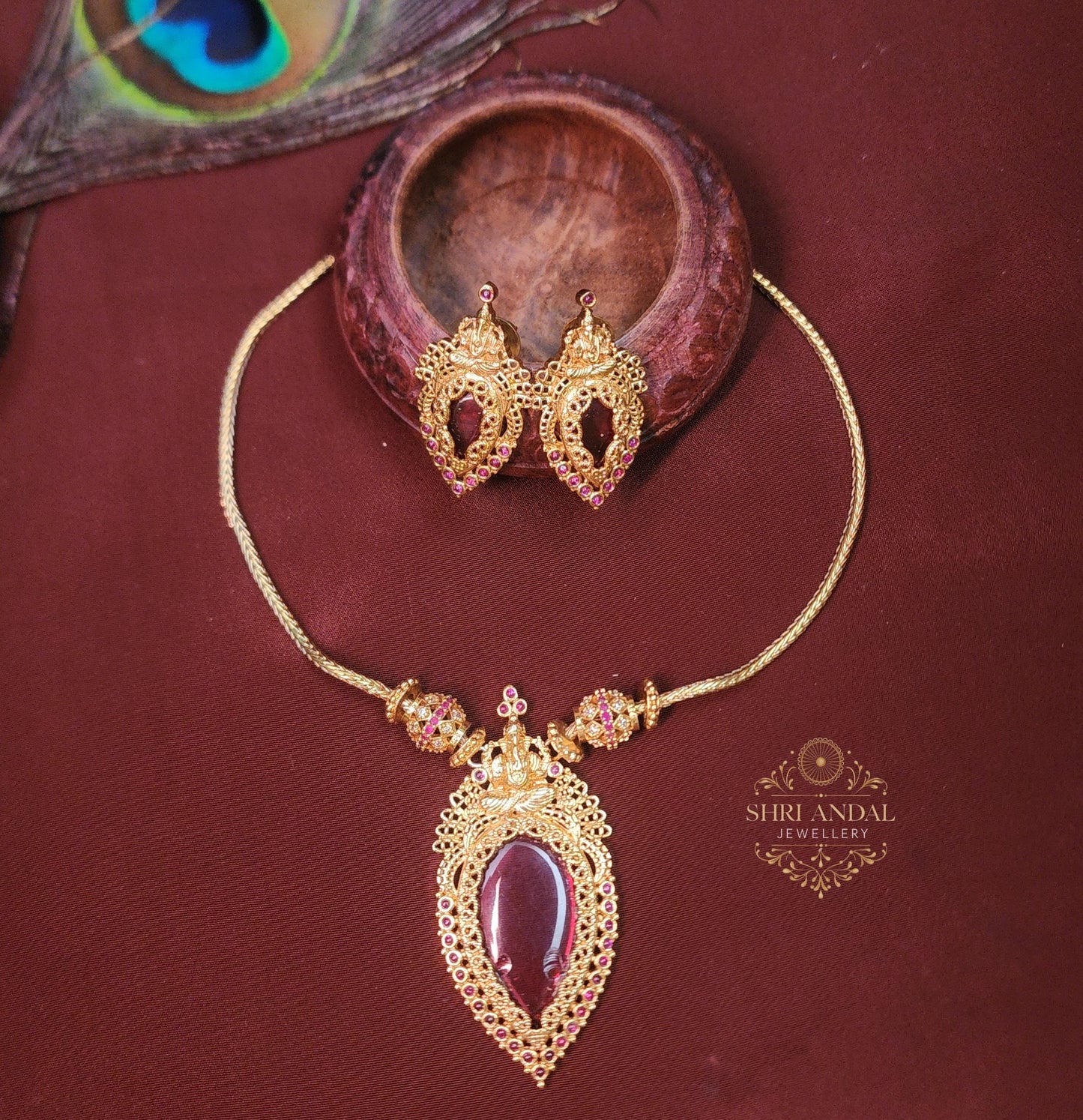 Ruby lakshmi Necklace