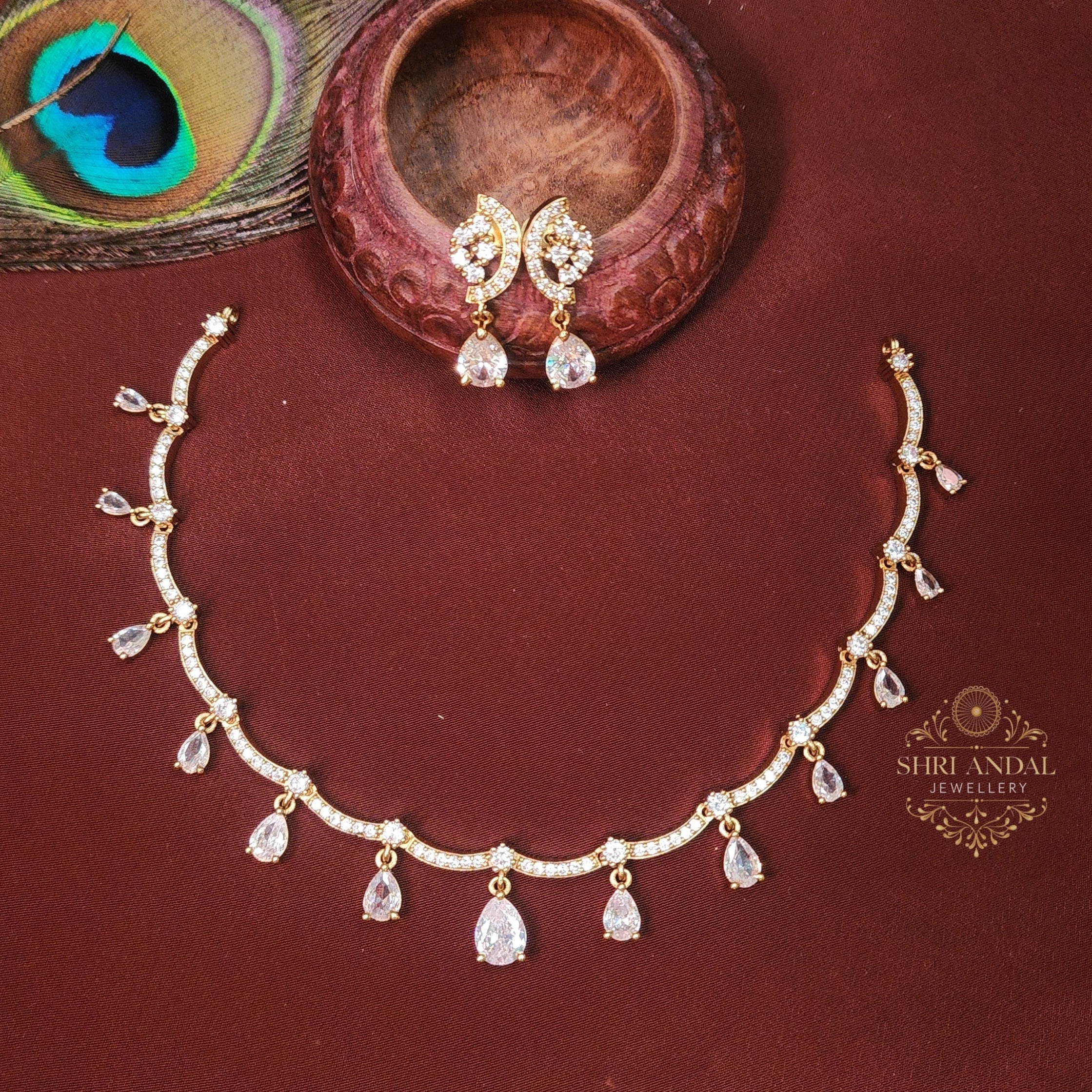 White stone Ad Necklace