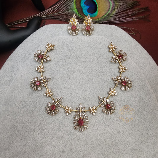 Ruby Elegant Ad Necklace