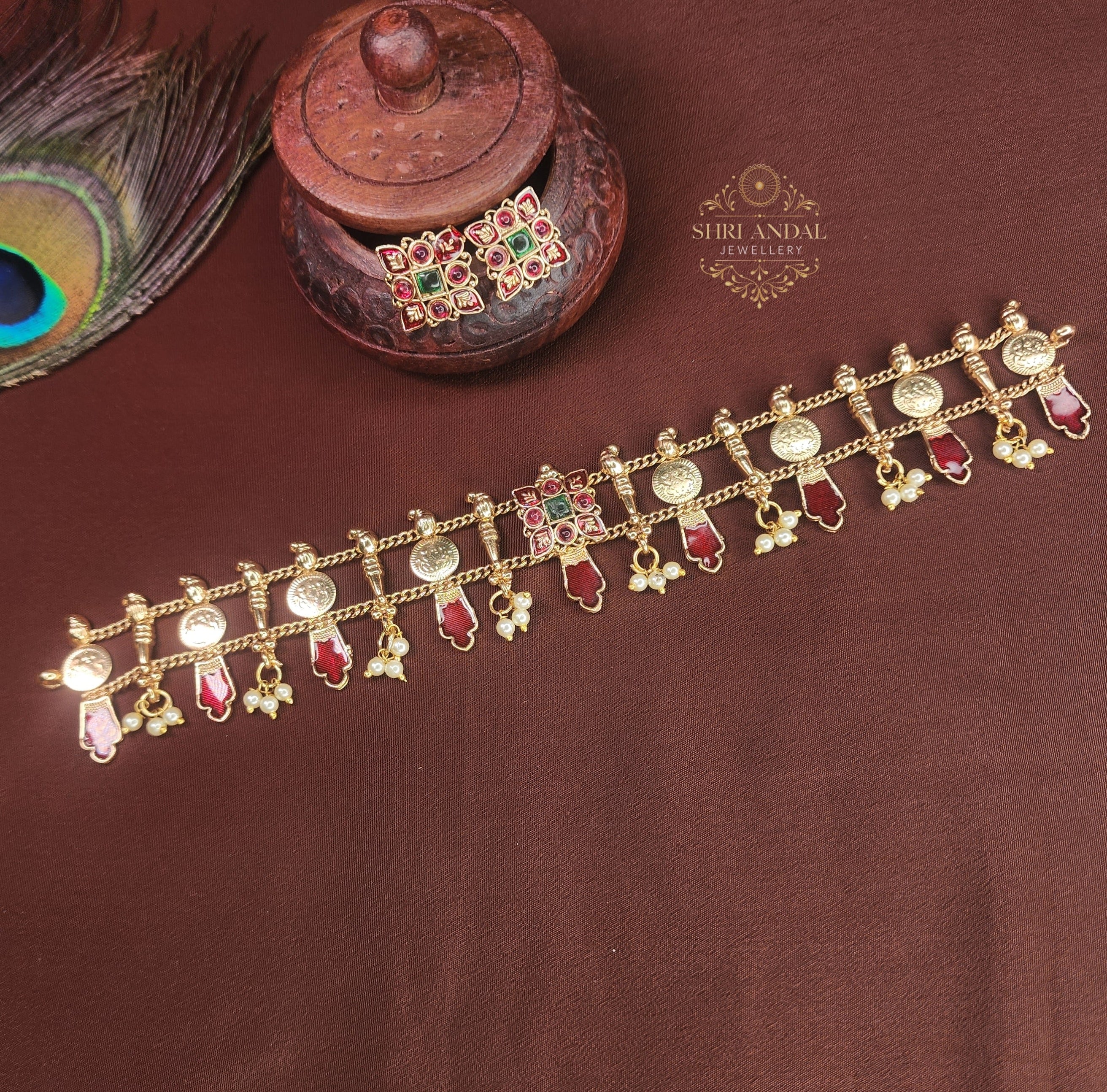 Antique Multi colour kasu Choker