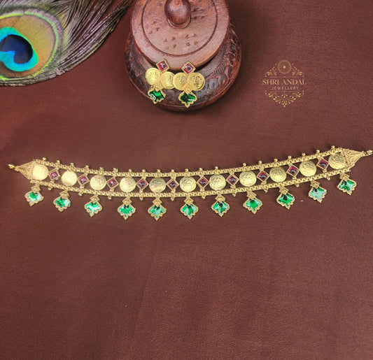 Antique Multi colour Kasu Choker