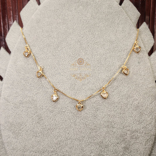 Emerald Heart Minimal Neck Chain