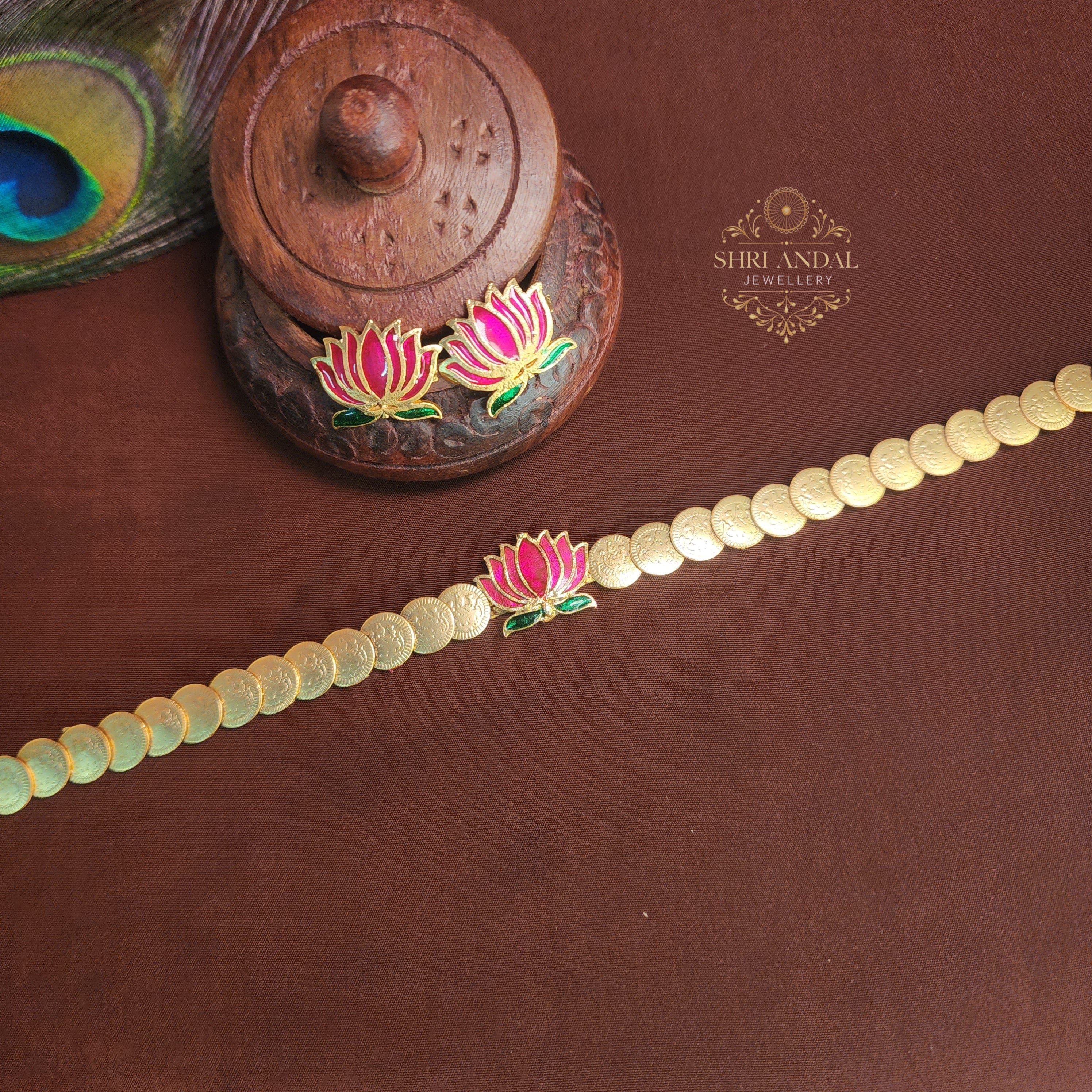 Lotus with coin Choker