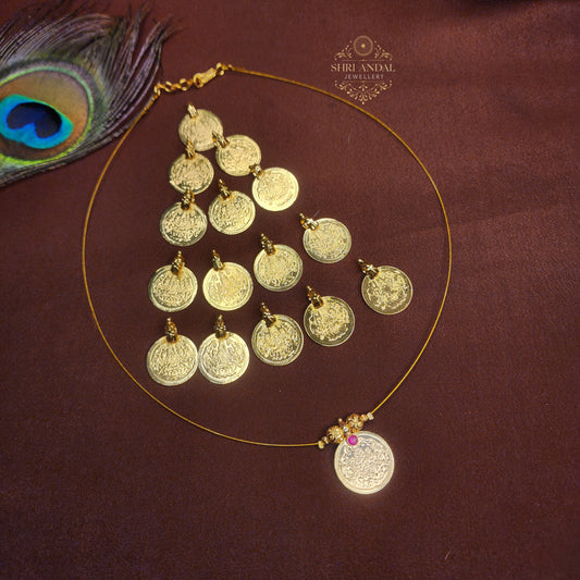 Invisible Gold look Coin Necklace