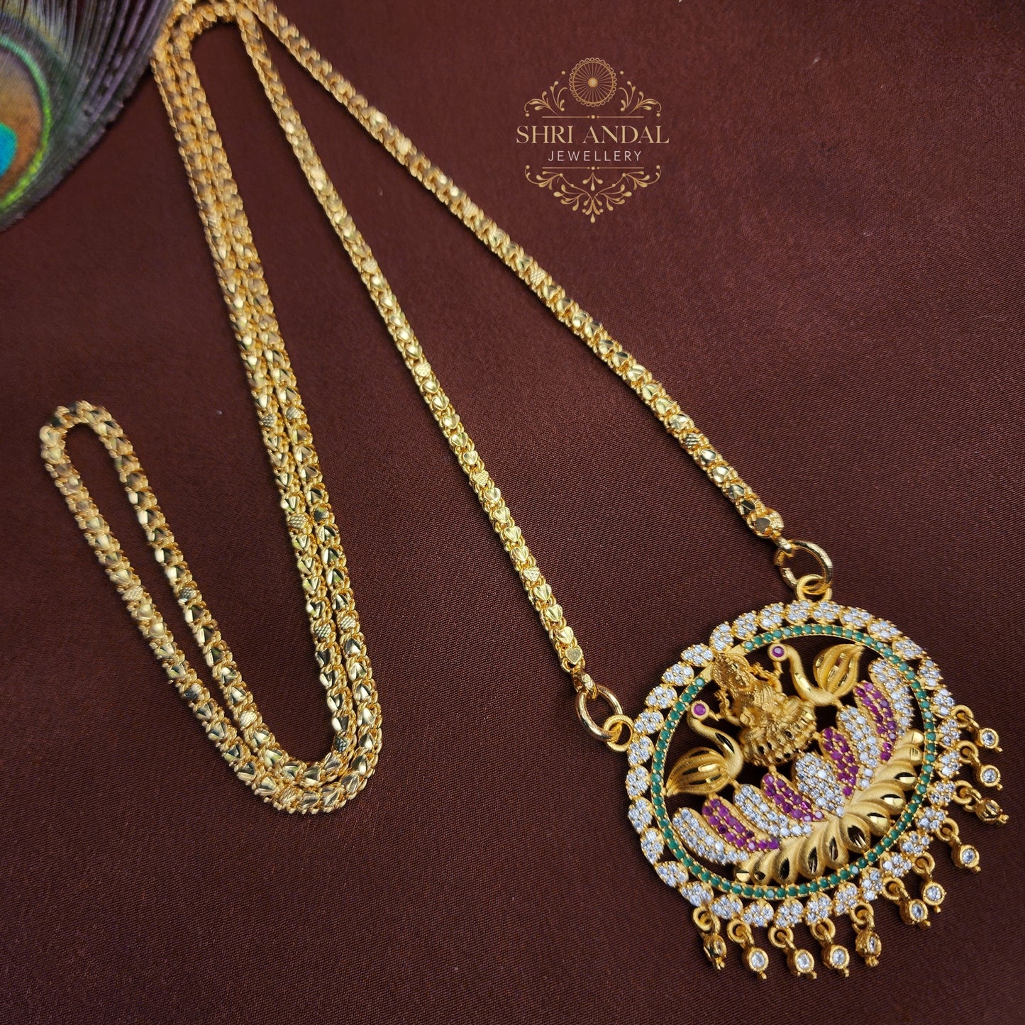 Lakshmi with lotus Dollar Chain
