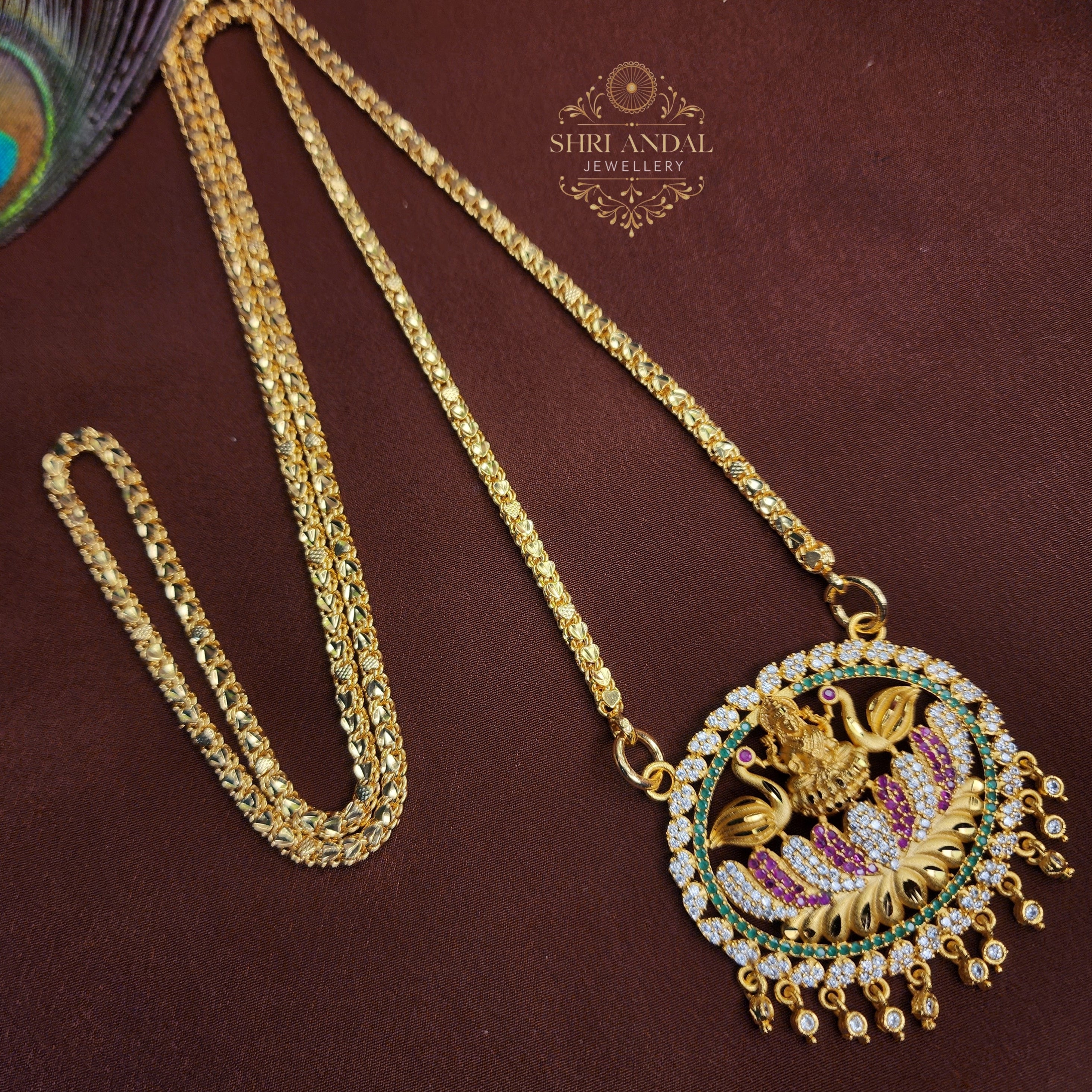 Lakshmi with lotus Dollar Chain