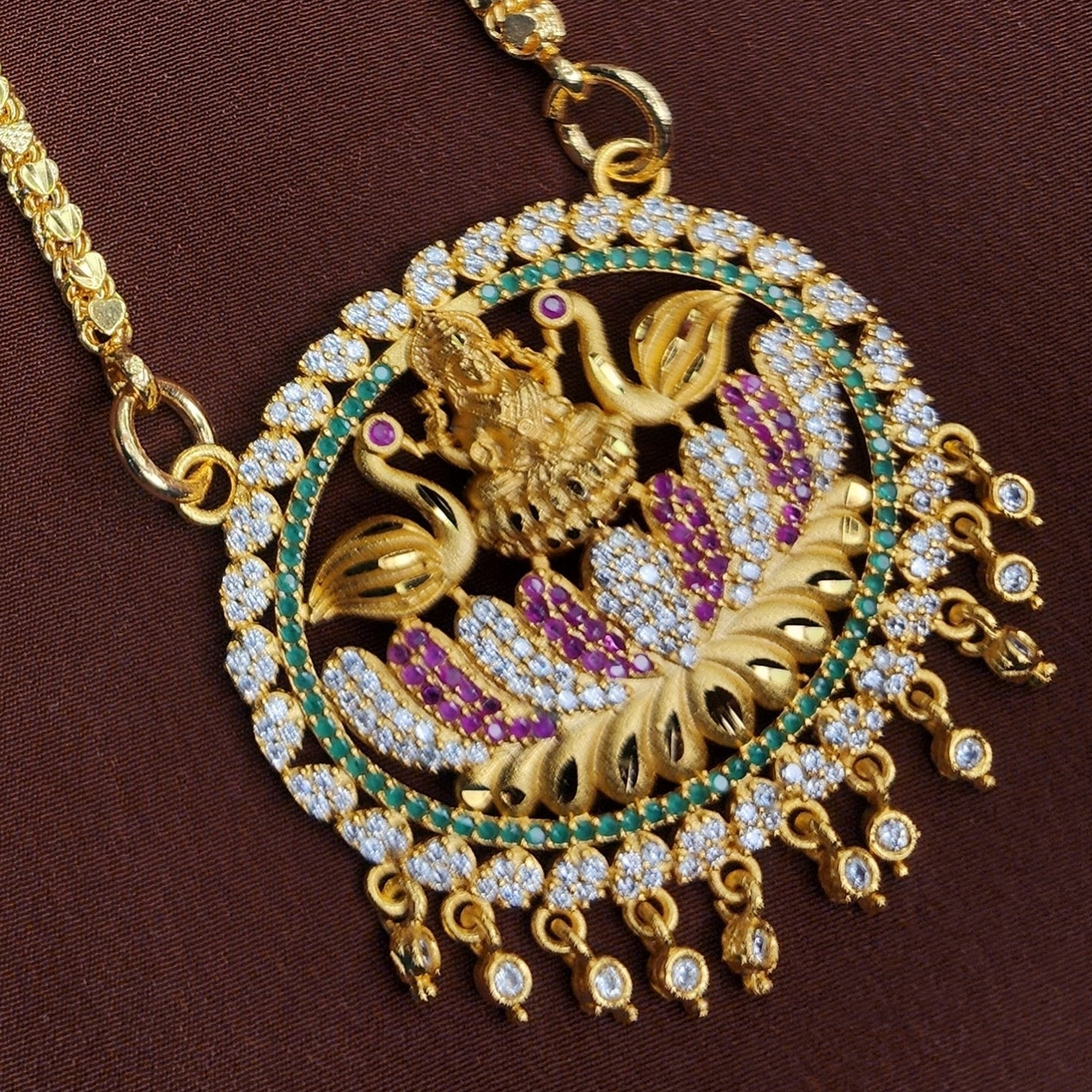 Lakshmi with lotus Dollar Chain