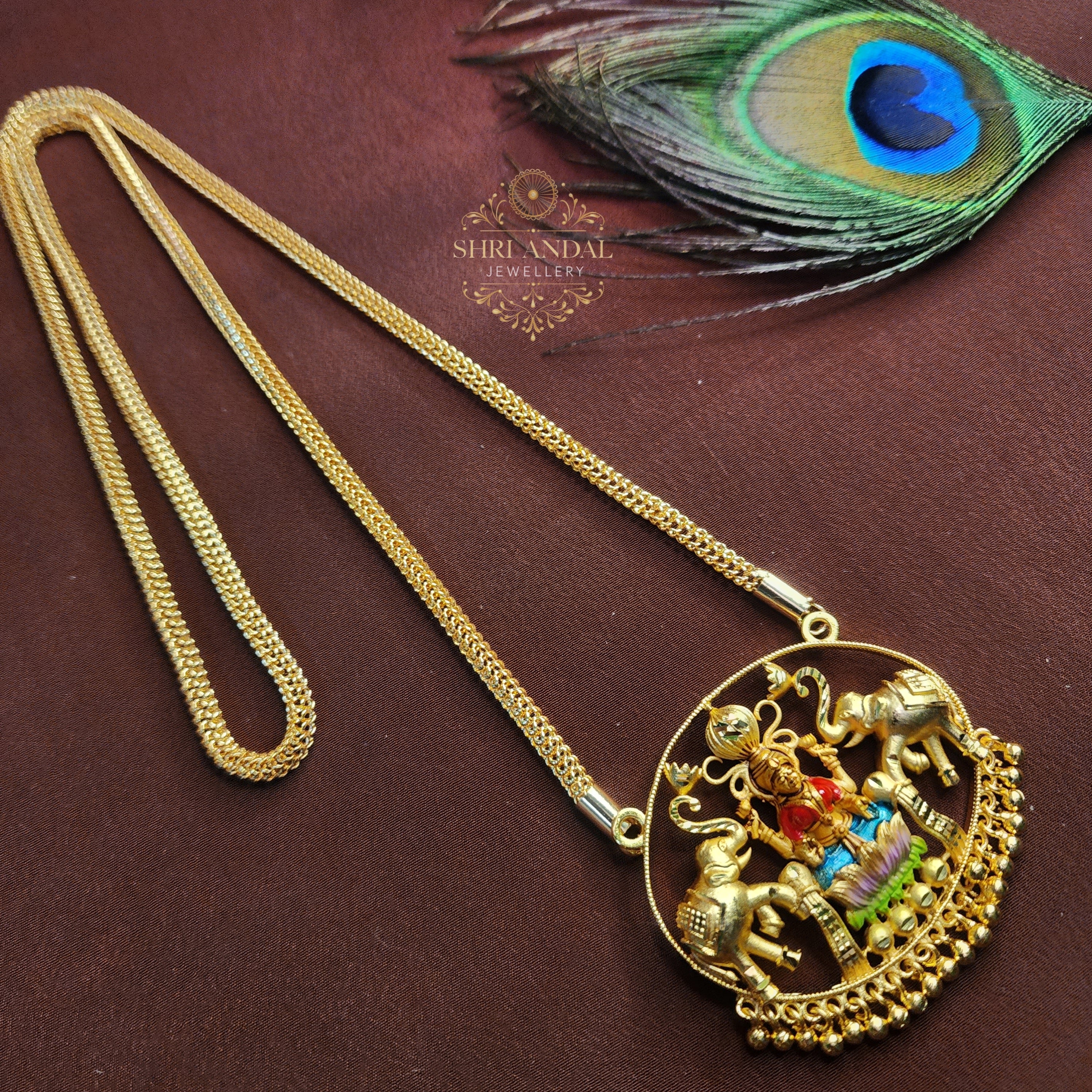Gaja lakshmi Dollar chain enamel
