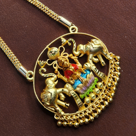 Gaja lakshmi Dollar chain enamel
