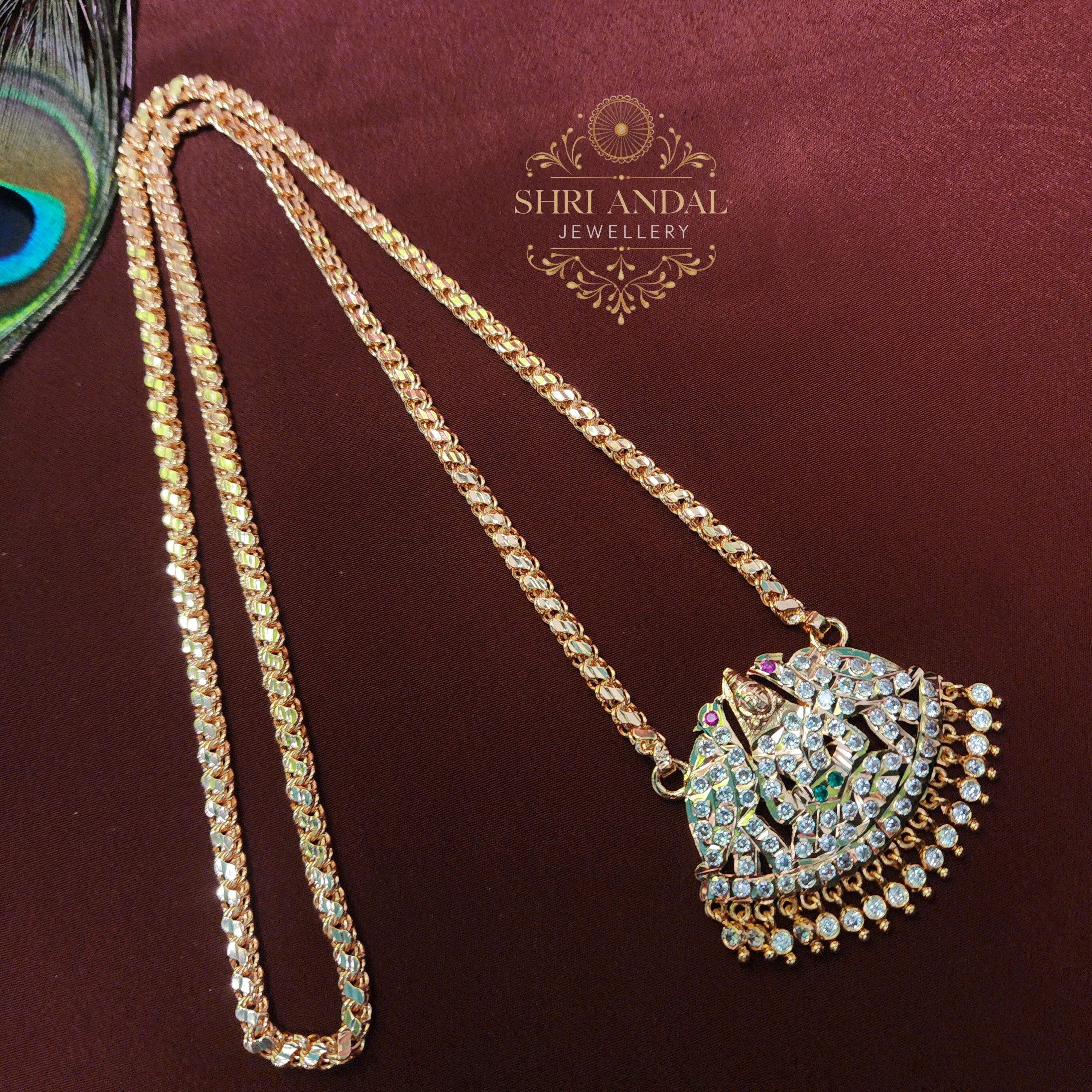 Gaja lakshmi Impon Dollar chain 1