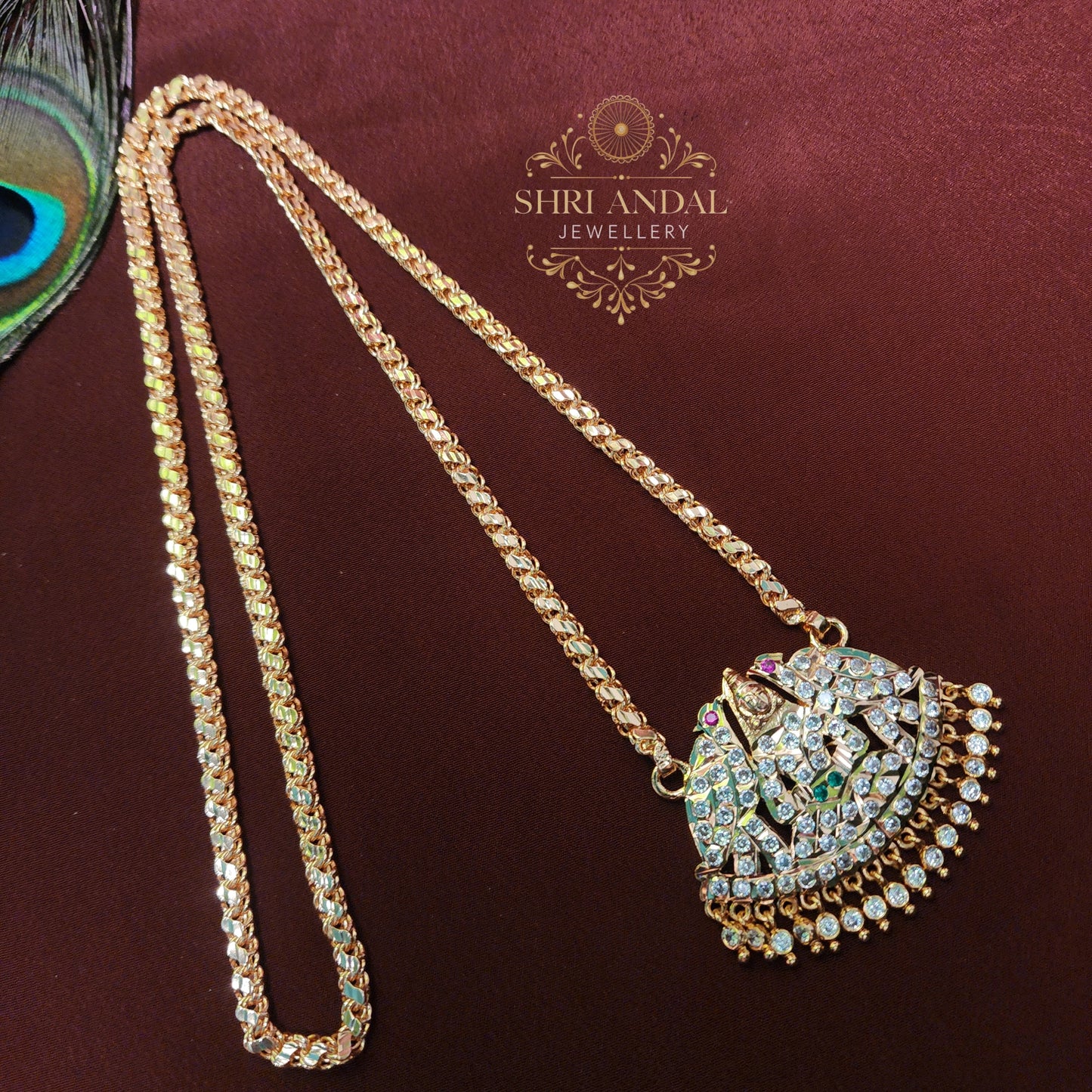 Gaja lakshmi Impon Dollar chain 1