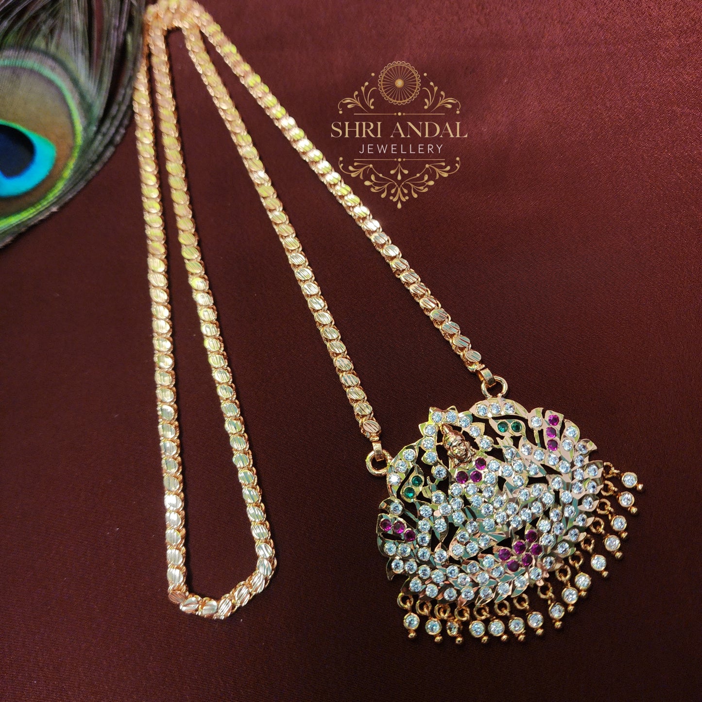 Gaja lakshmi Impon Dollar chain 2