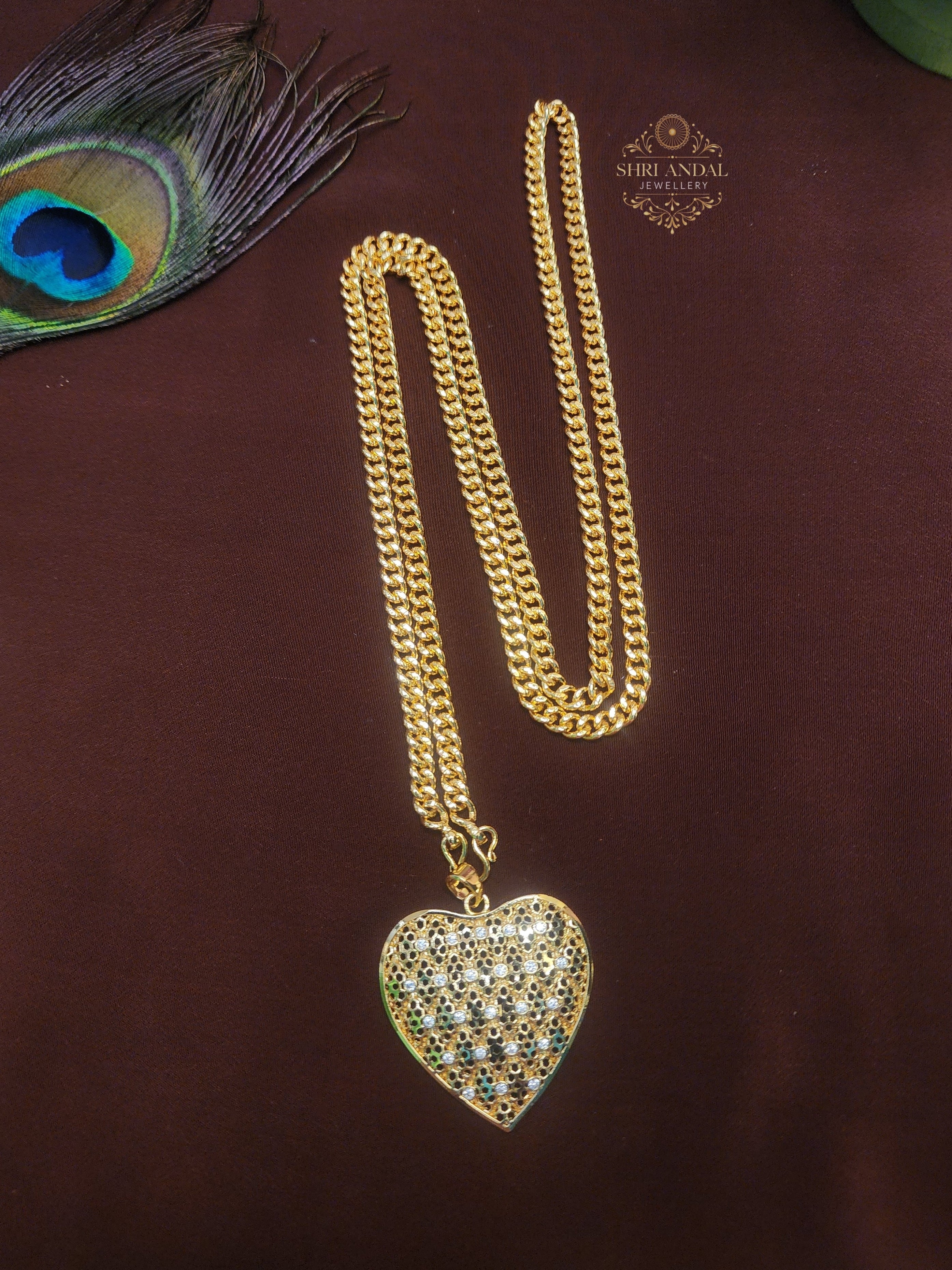 30-inch Long Heart Dollar Chain