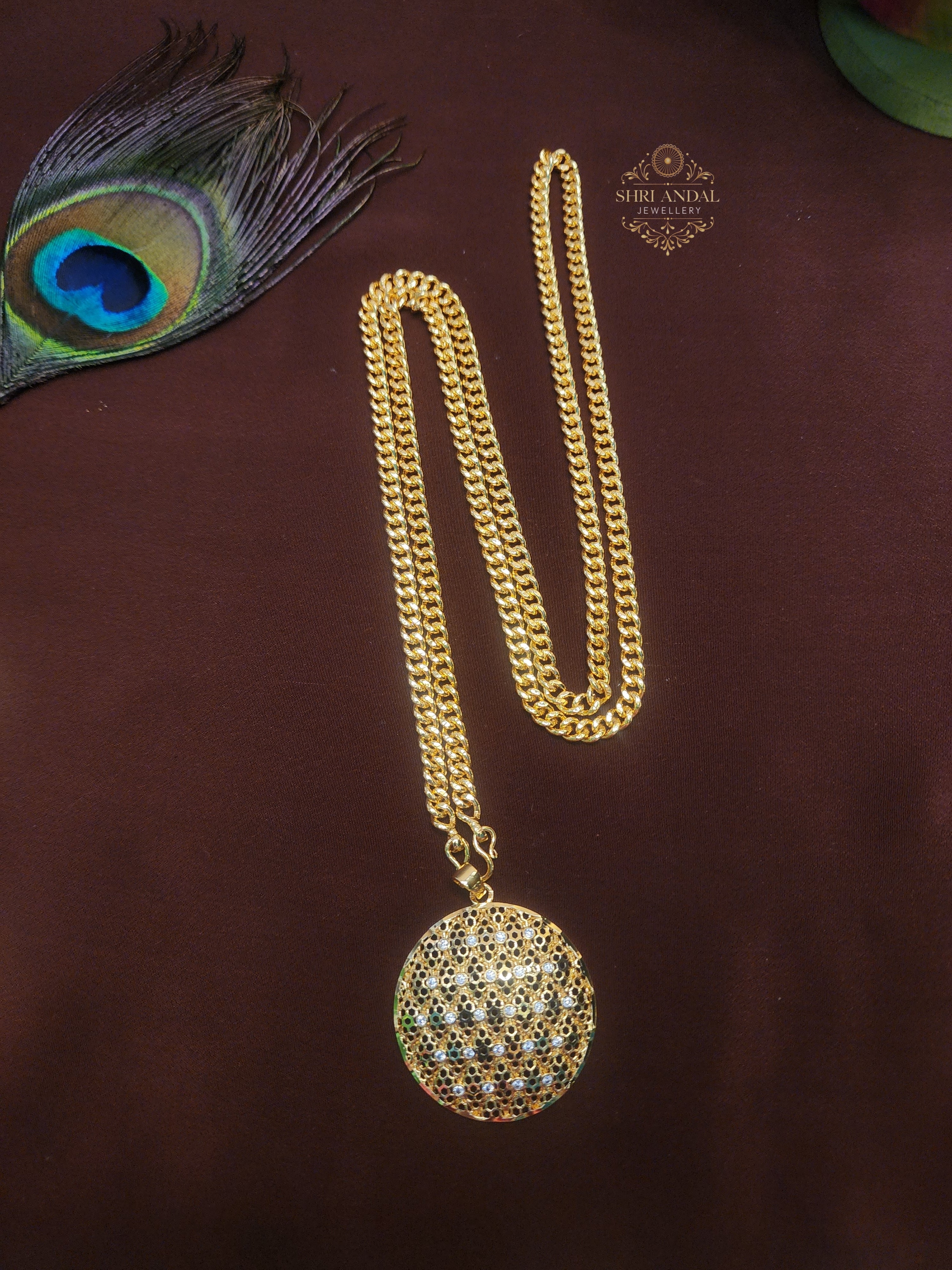 Stone Pendulum Dollar Chain 30-inch