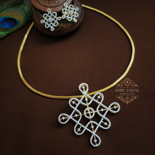 Dimond look kolam pendent 1