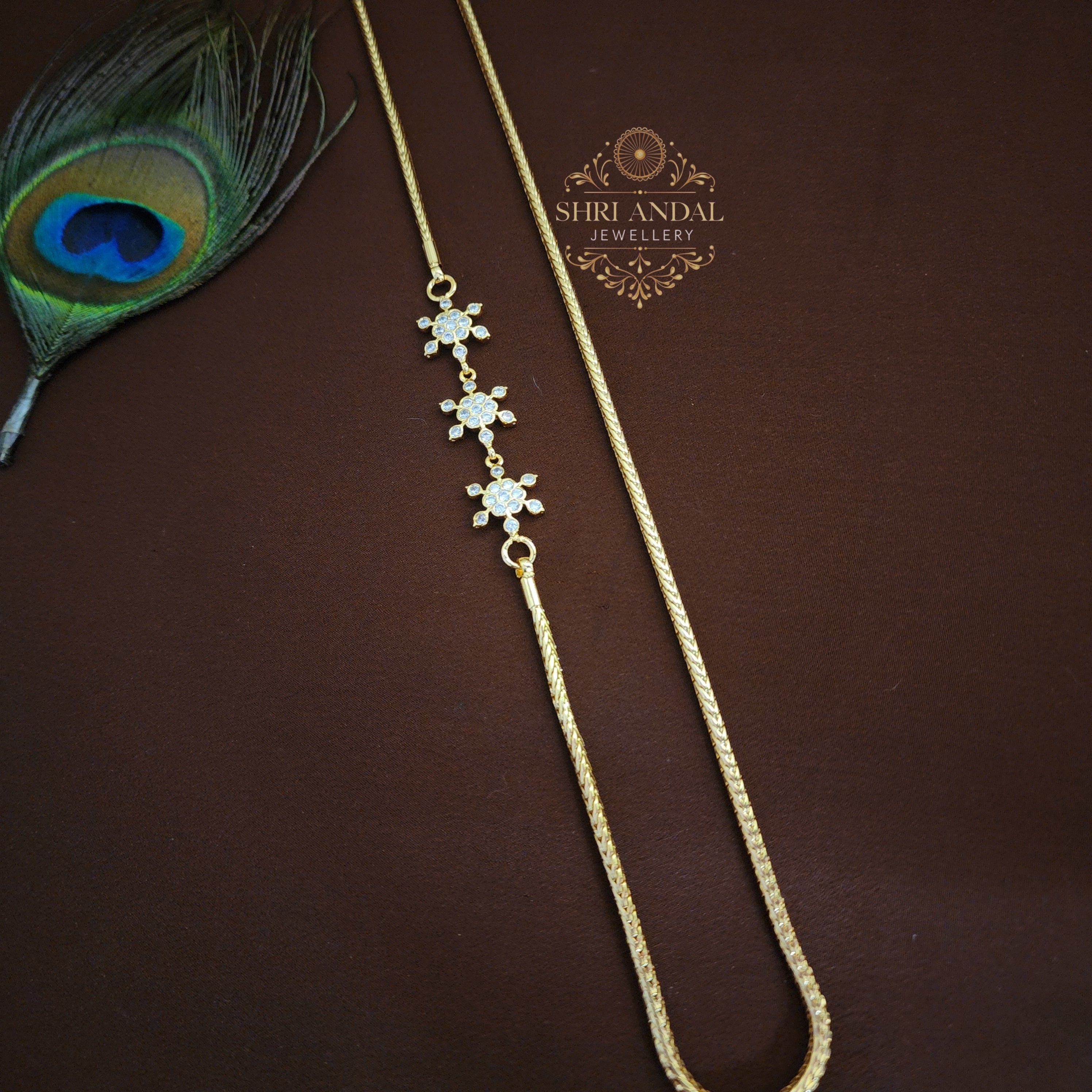 Flower pattern Dimond look Mogapu Chain